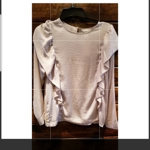 H&M Sateen ruffled top